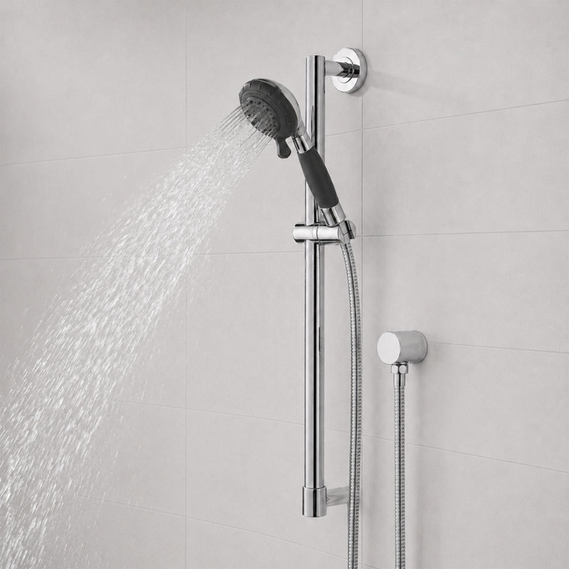 4-Spray Handheld Shower with Heavy-Duty Slide Bar and Non-Slip Grip
