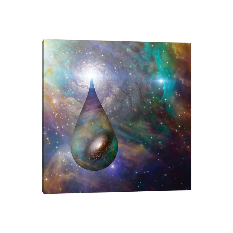 " Droplet With Galaxy Inside In Deep Cosmos " by Bruce Rolff, 12" H x 12" W x 0.75" D