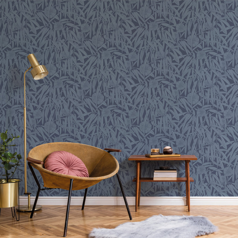 Astair Matte Paste the Wall Wallpaper Roll, Blue
