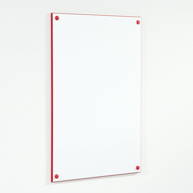Wall Mounted Whiteboard, 60 cm H x 90 cm W, Red