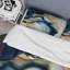 Ensemble de housse de couette abstrait en polyester et microfibre Abstract Geode Gold and Blue Marble II-784938119
