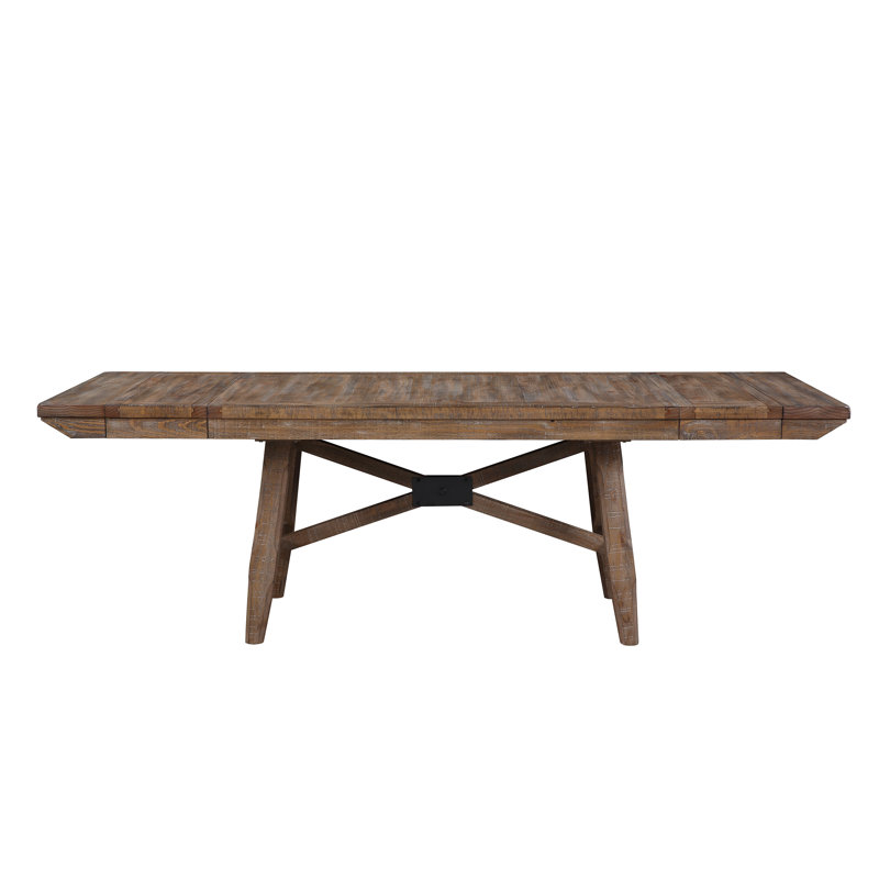 Surbit Extendable Solid Wood Trestle Dining Table