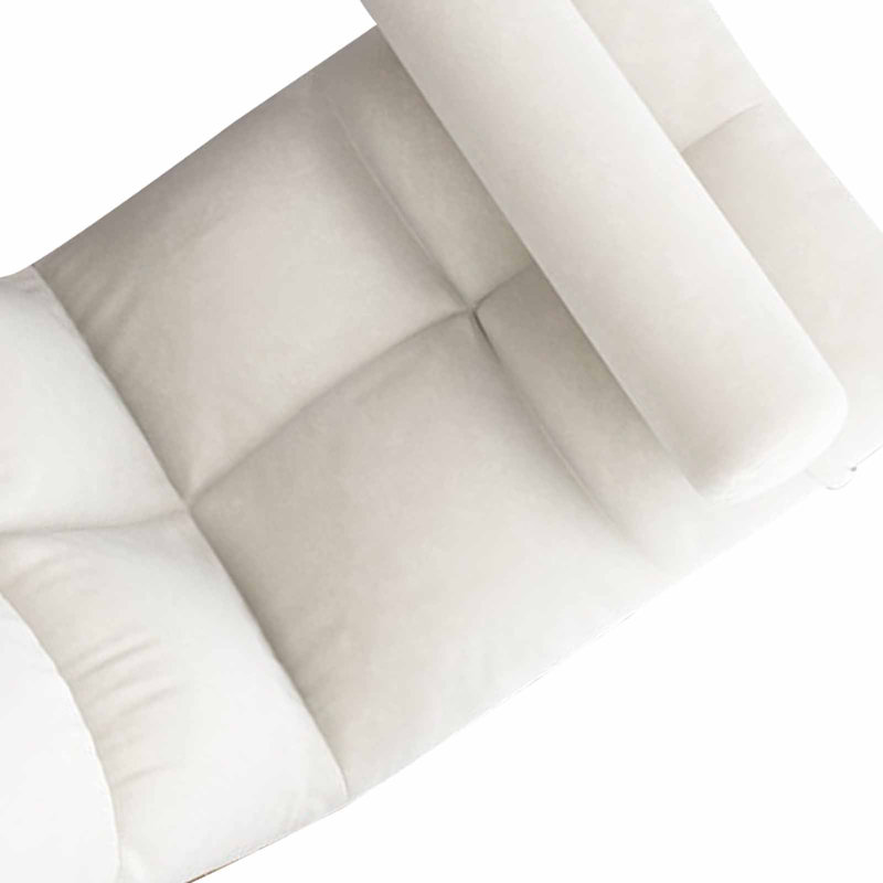 Chaise de plancher avec support de dossier, canapé-lit pliant, canapé-lit, fauteuil de jeu, méditation pour adultes, blanc