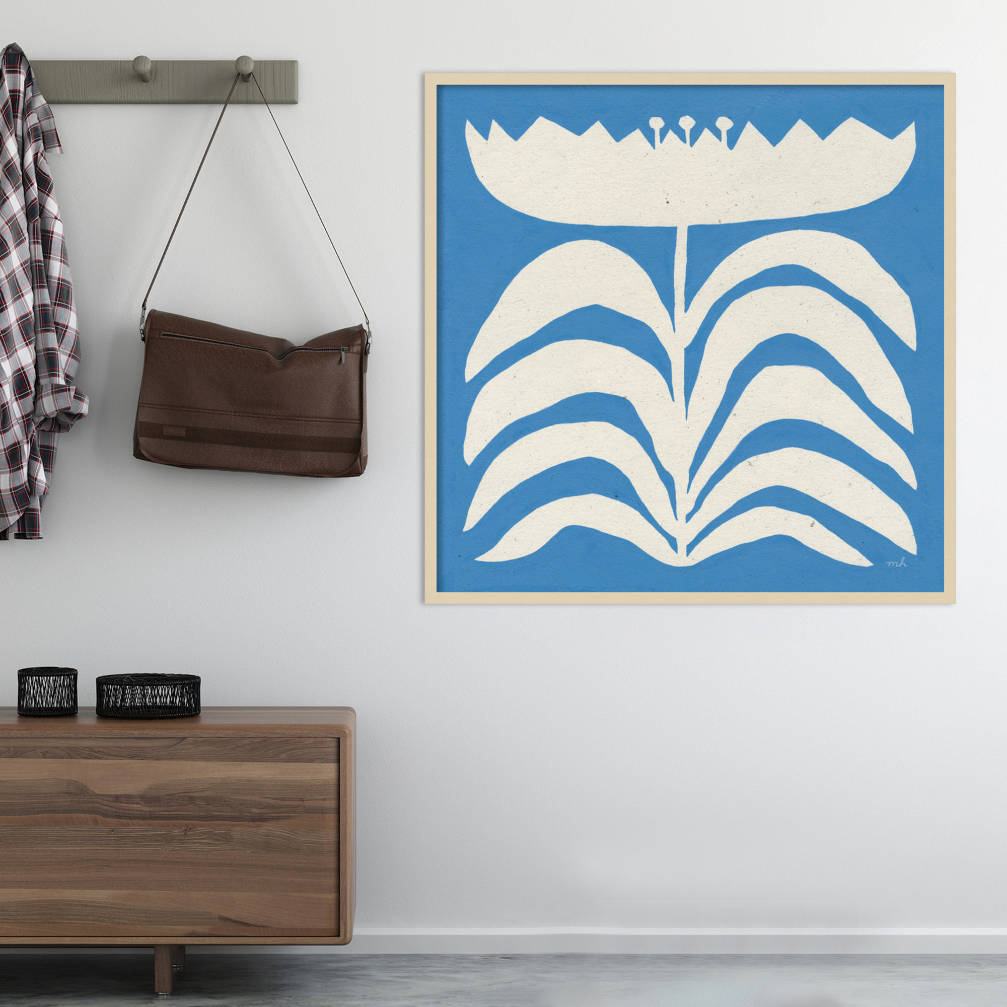 Delighted by Moira Hershey, 41" H x 41" W x 1" D, Brown