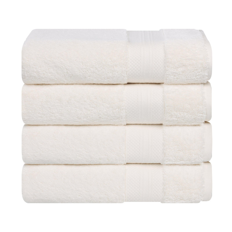 Ensemble de serviettes de bain 100% coton Aria, Ivoire ivoire