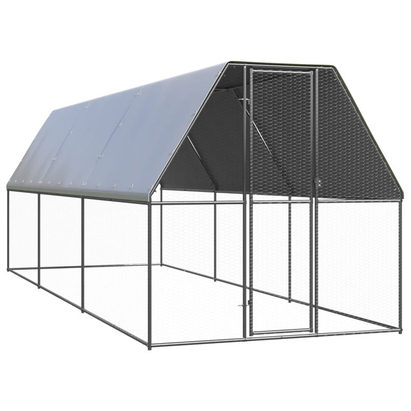 Crowder Weather Resistant Rabbit Cage, 200cm H x  200cm W x 600cm L