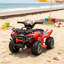 Poussette à DEL pour jouets pour bébé, combinant 26 x 17,2 x 16,5 po, VTT électrique rouge classique 6V, et acier rouge et Pp