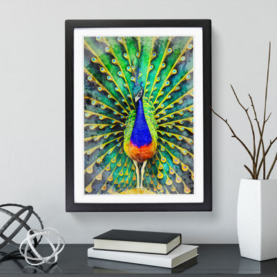 Peacock Watercolour No.1 - Wall Art