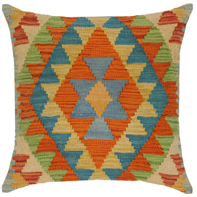 Housse et insert de coussin carré en laine tissé à la main