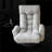 Adjustable Lazy Sofa Chair for Living Room – 360° Rotatable, 5-Position Recline | Gray | Curved
