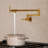 Wall Mount Pot Filler Faucet with Retractable Arm, 2-Handle  Kitchen Faucet for Stove Use-109768113