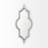 34" Gray Solid Wood Quatrefoil Framed Accent Mirror