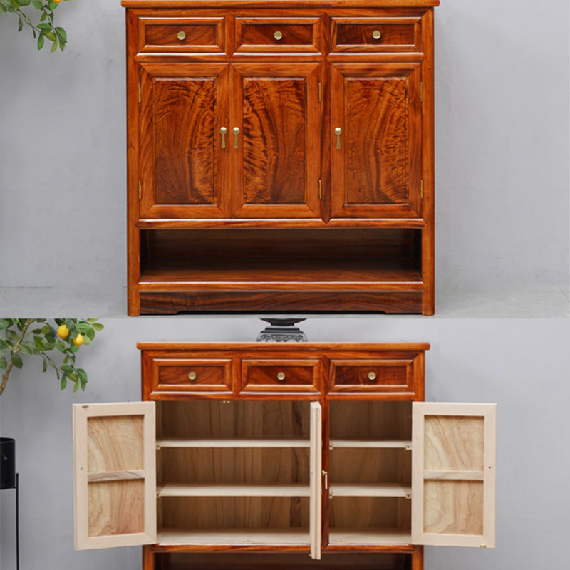 Classic solid wood furniture storage shoe cabinet