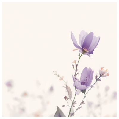 Couvertures mauves fleurs mauves