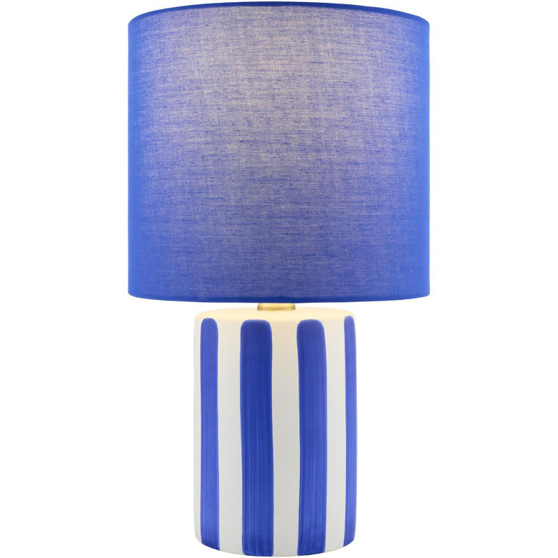 Lampe de table Heurich, Bleu foncé / blanc