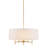 5-Light White Drum Shade Chandelier