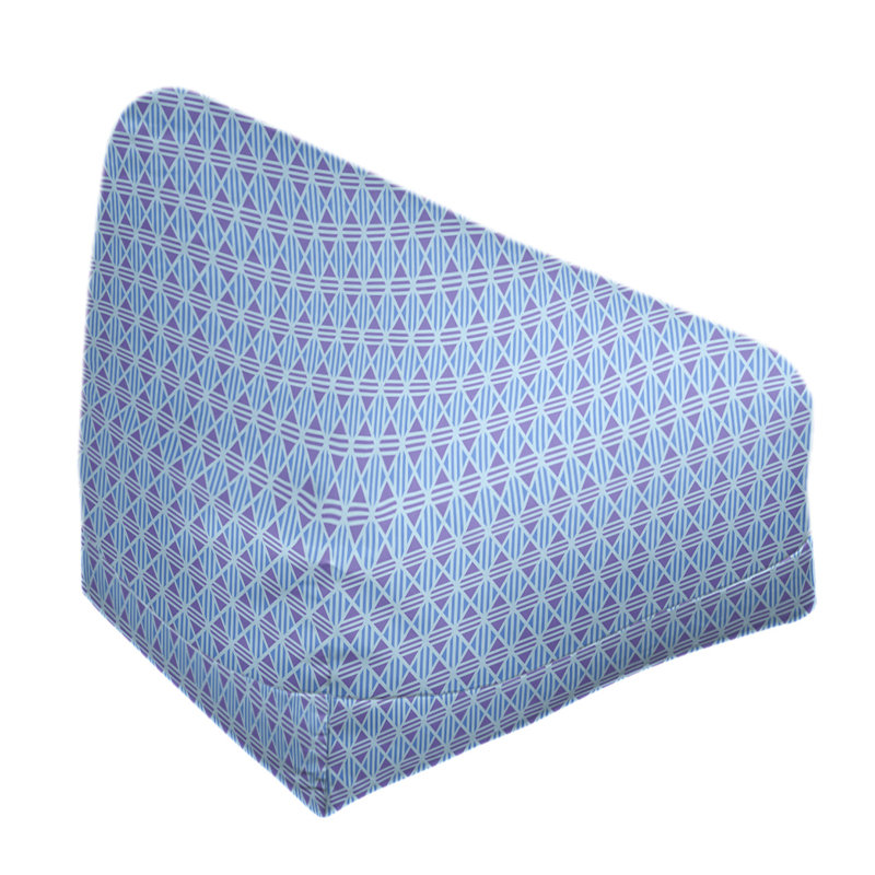 Petite chaise à sacs à billes & Leffel, H 86 po x L 27 po x P 43 po, Bleu / mauve, Rembourrage poly