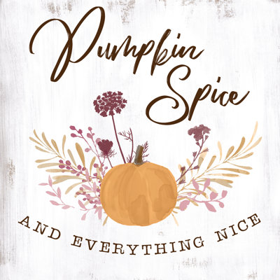 Nice Pumpkin Spicein Brown 1 Piece Wrapped Canvas Wall Art