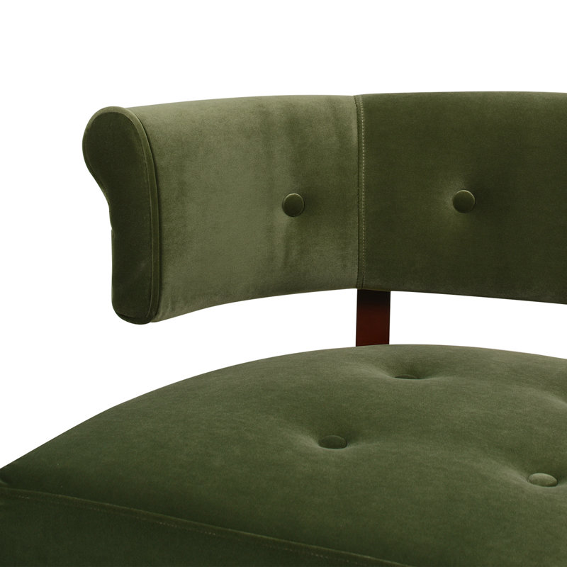 Ilithya 51'' Velvet Settee, Green