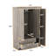 Armoire 3 portes avec 2 tiroirs