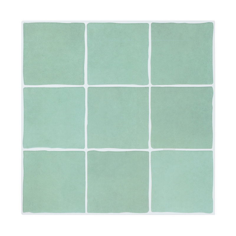 Carrelage mural auto-adhésif 12 po x 12 po auto-adhésif (ensemble de 10), Vert