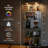 5 Shelves Display Cabinet with Tempered Glass Door and LED Light & Lock for Living Room and Dining Room-1202572178