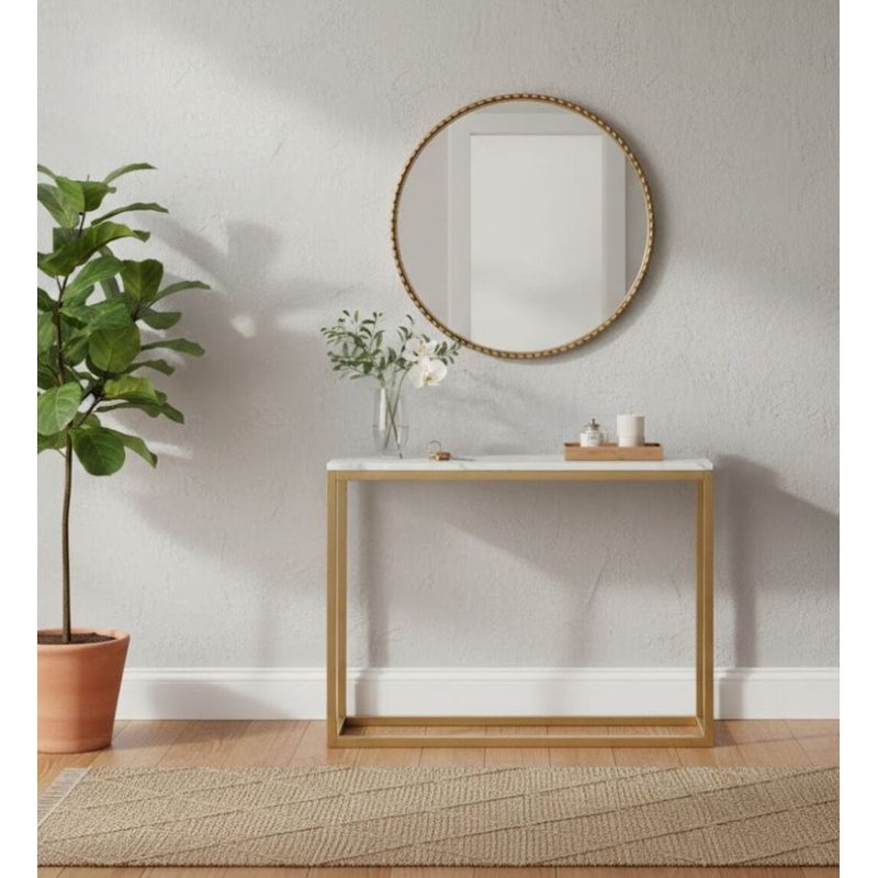 Giannia Faux Marble Console Table