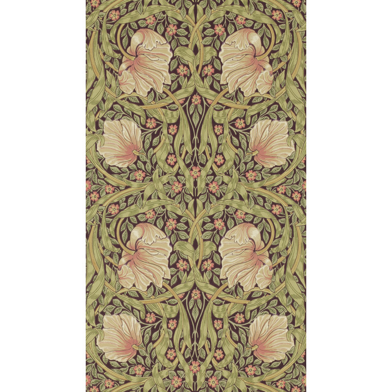 Morris Archive Pimpernel Wallpaper, Bullrush/Russet