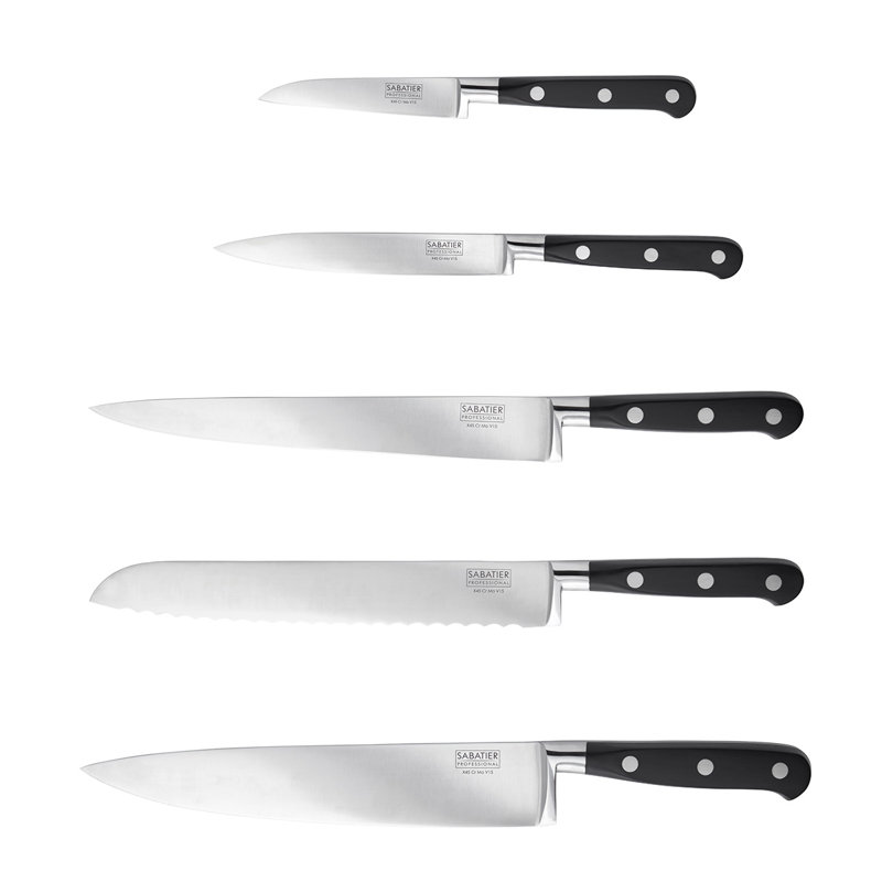 Sabatier Professional 6 Piece High Carbon Stainless Steel Knife Block Set