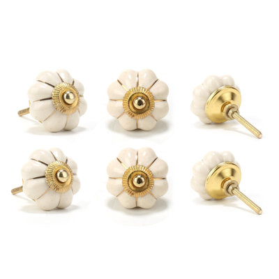 1.57" Length Flower Novelty Knob Multipack