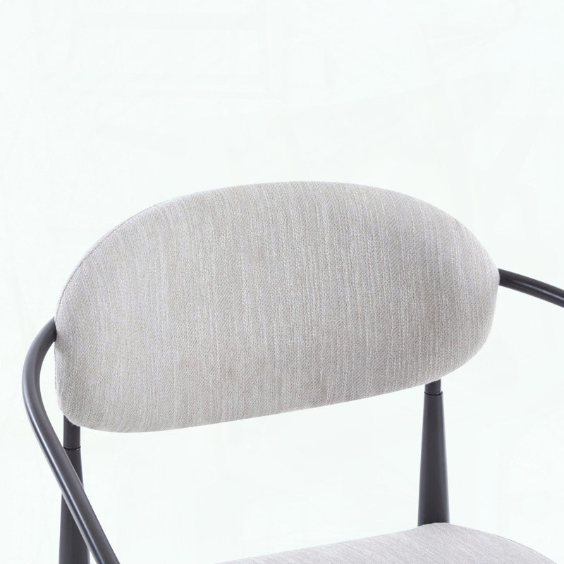 Fauteuil d'appoint rembourré Mid-Century, Noir