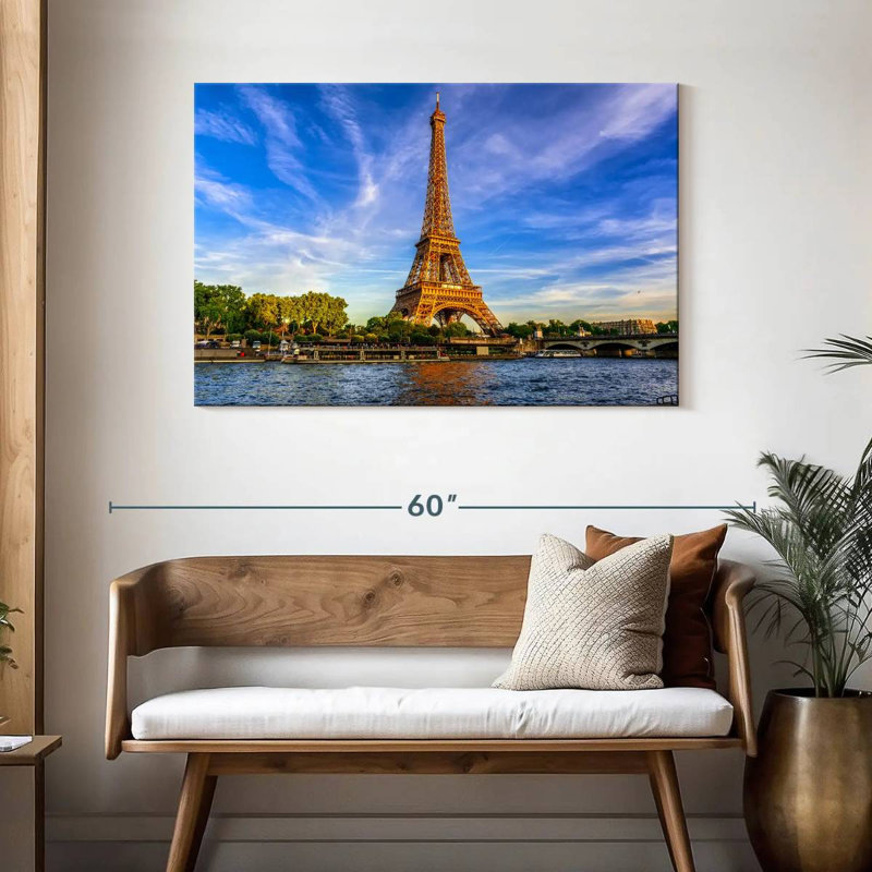 Hannes River Seine Eiffel Tower, 30" H x 45" W