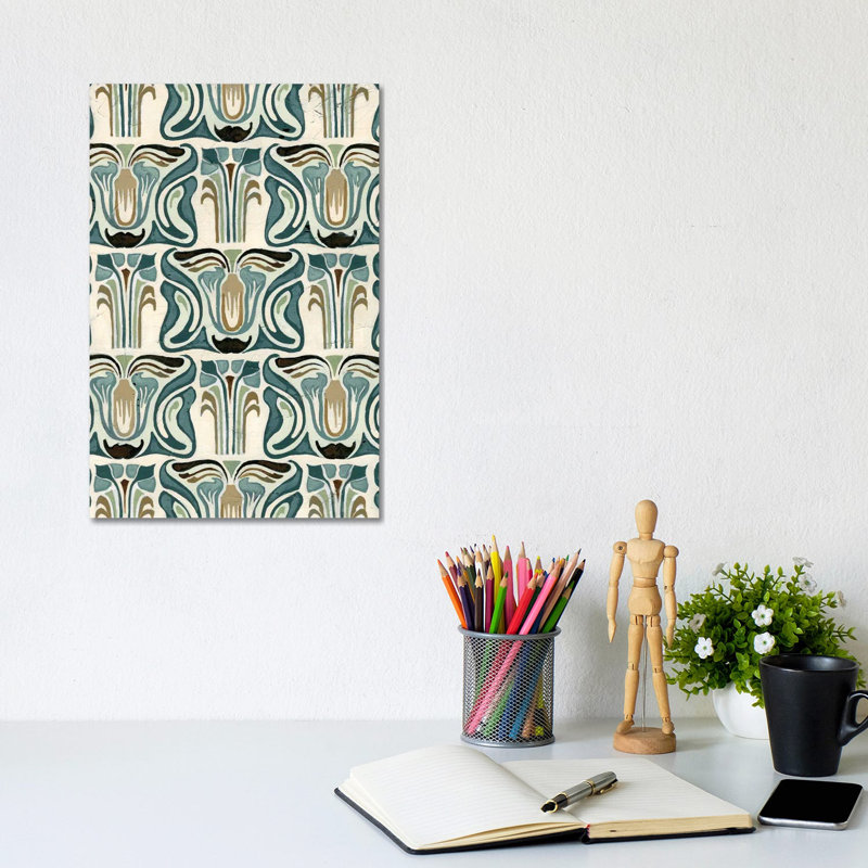 Deco Parlor Pattern II by June Erica Vess - Wrapped Canvas Print, 20.32 cm H x 30.48 cm W
