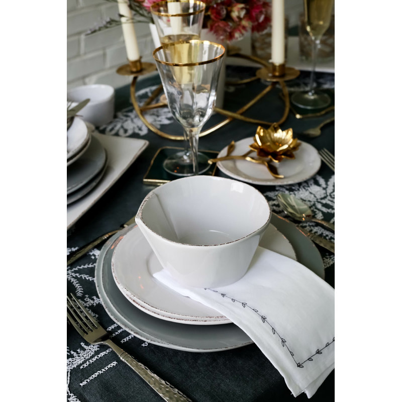 Lastra Handmade Italian Stoneware Dinner Plate, Gray