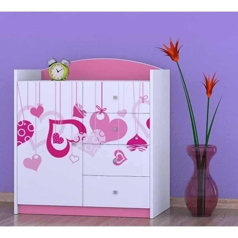 Nisbet Kids 4 - Drawer Combo Dresser, Pink