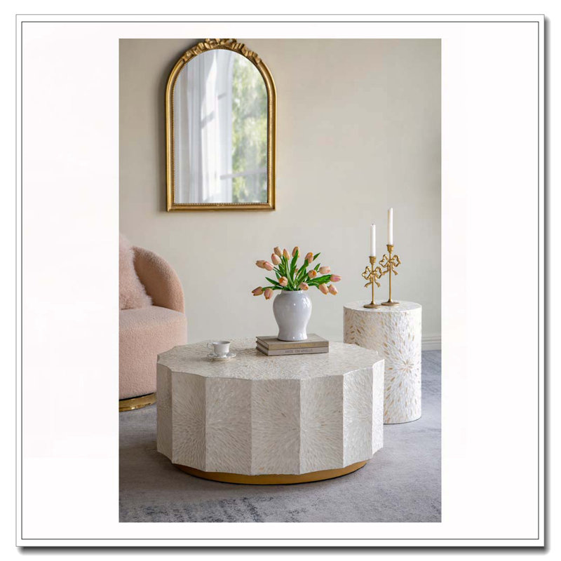 Coffee Table with Wooden Base