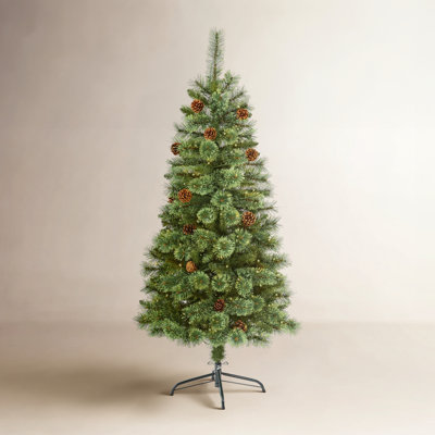 Lighted Artificial Pine Christmas Tree
