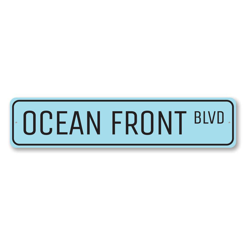 Plaque en aluminium Oceanfront, H 4 po x l 18 po x P 0,04 po