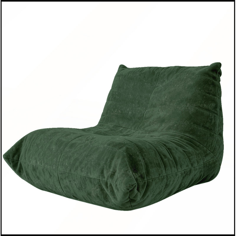 Pouf ergonomique avec soutien corporel en 5 points, tissu chenille de qualité supérieure pour une détente optimale, Blanc