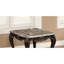Ensemble 2 pièces Transitional Elegance: table basse et table de bout avec plateau en marbre, accents courbés en noyer foncé pour le salon principal
