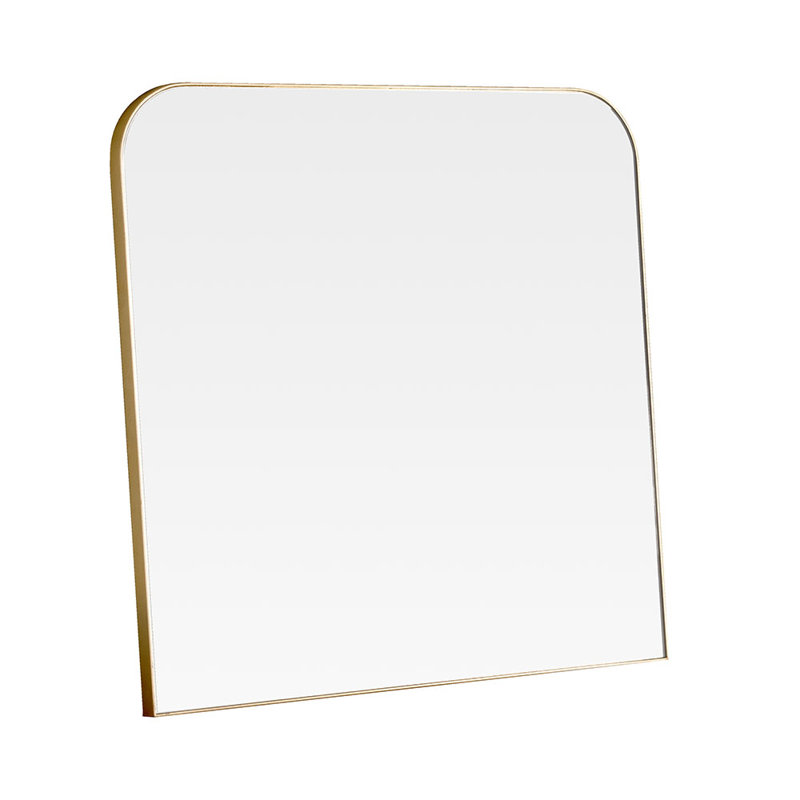 Iov Wood Flat Wall Mirror, Gold Leaf, 100 cm x 100 cm