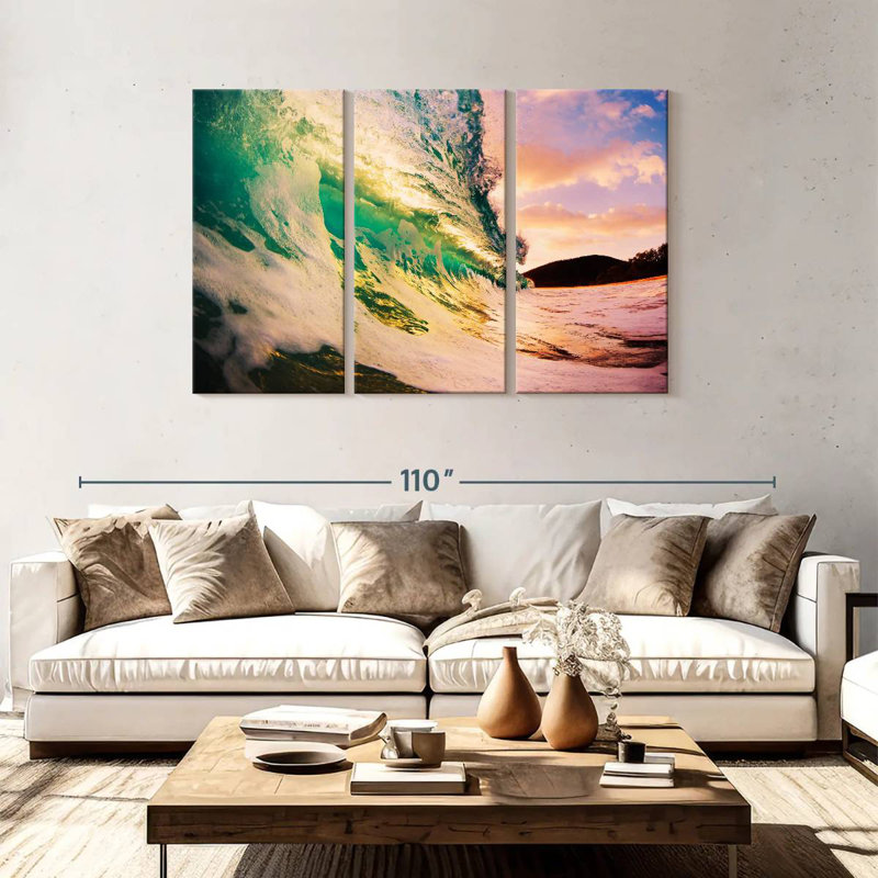 Gillard Retro Sunset Wave, 48" H x 74" W