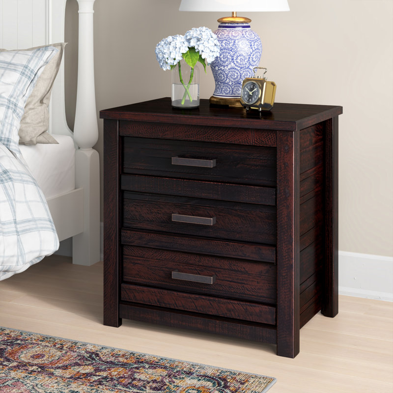 Romney 26'' W Solid Wood Nightstand, Antique Walnut