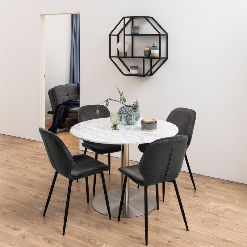 Mangesh 46.5cm H Upholstered Parsons Chair, Anthracite