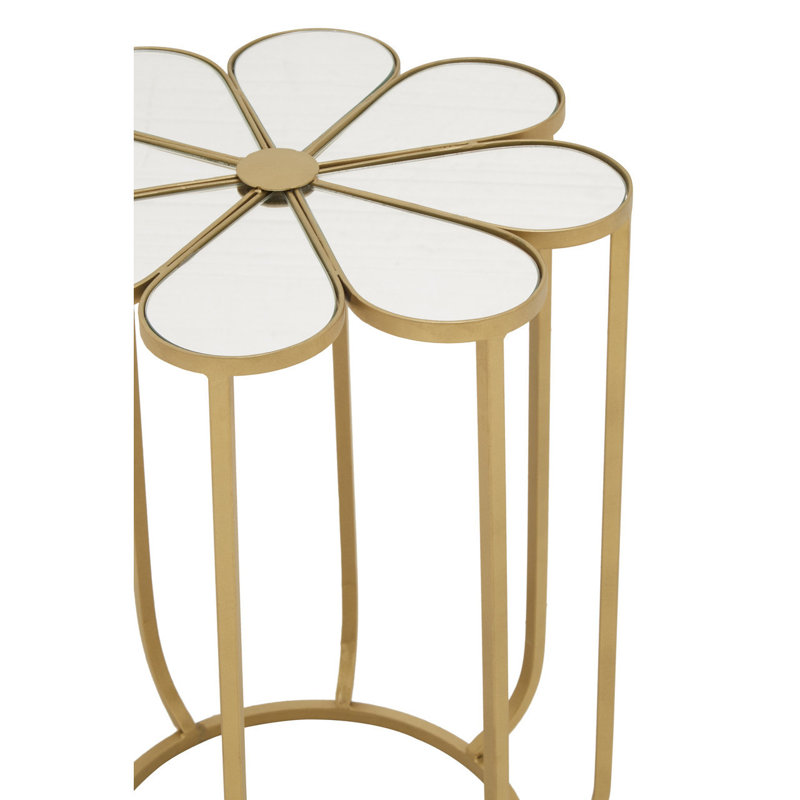 Janney Glass Top Frame End Table