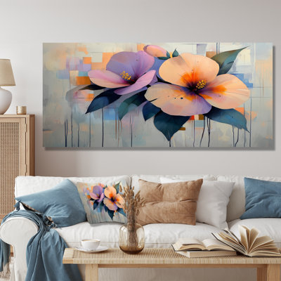 Morning Dew of Geometric Hibiscus I - Hibiscus, art mural