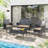 Cartert 3Pcs Outdoor Cushion Cover Set And Patio Seat Cushion Covers, Only Covers-1443181170