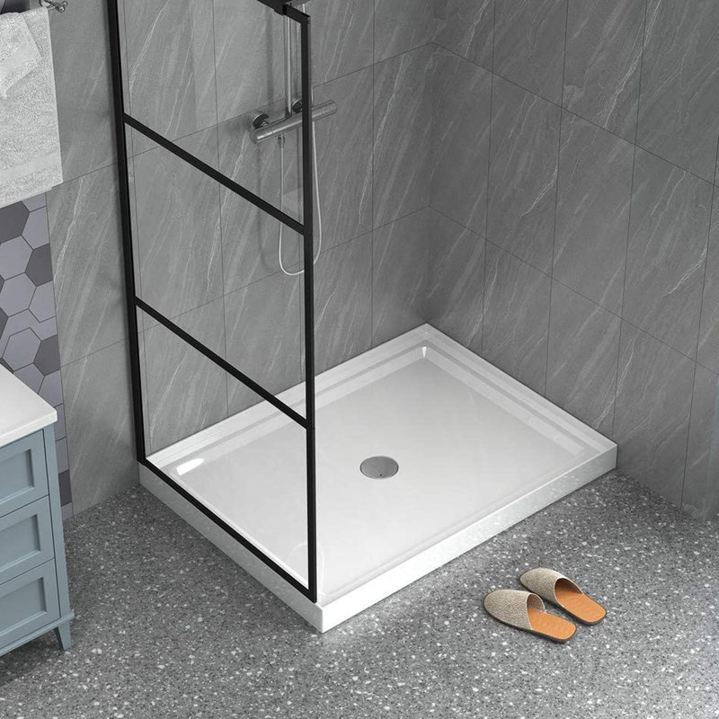 35.5'' W 35.5'' D Square Shower Base, White