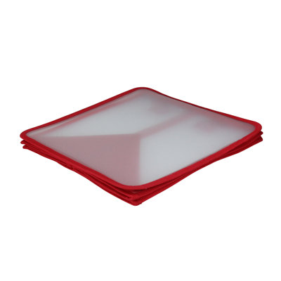 Sac de rangement 12 "rouge et transparent