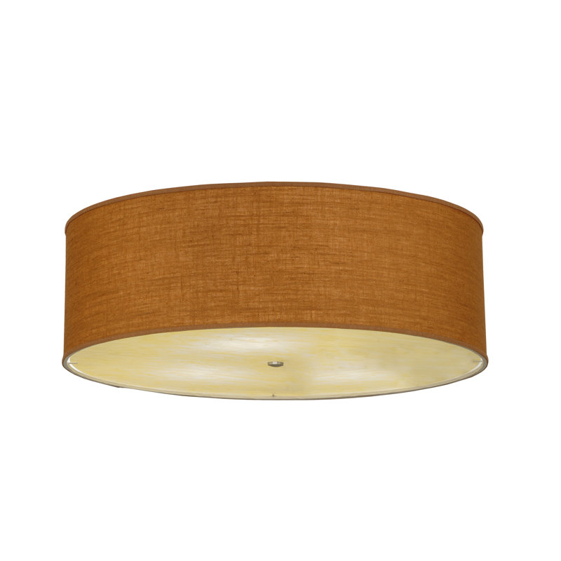 Plafonnier encastré en tissu, Nickel, Miel Bombay Textrene